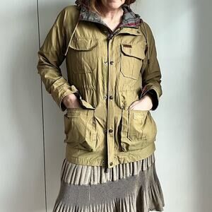 Vintage Penfield Utility Jacket Khaki Hooded Lined  Hiking Outdoor Gear Gopcore